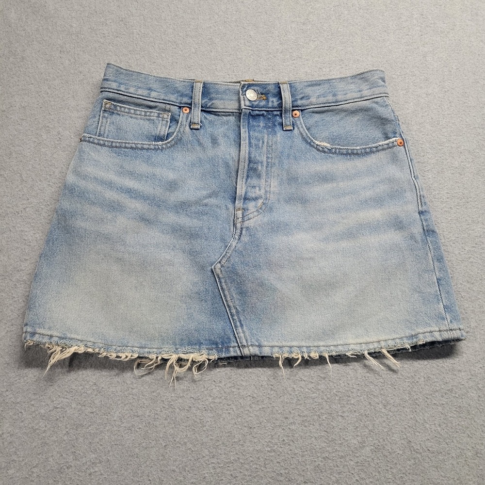 Madewell Rigid Denim Relaxed Blue Jean Mini Skirt in Northdale Wash Size 26